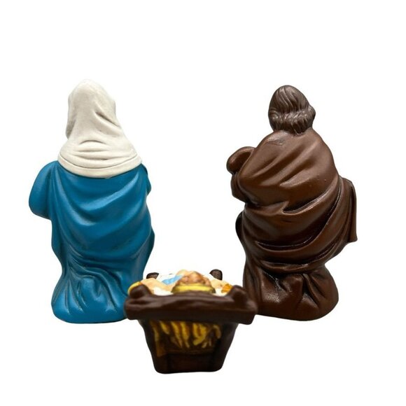 Vintage Dickson Hand-Painted Nativity Scene Set Complete w Stable Japan 12 Pc - Picture 8 of 16